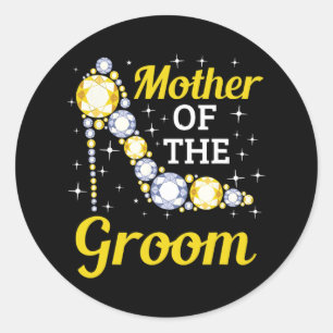 Grooms Mum Marriage Bridal Shower Mother Of The Gr Classic Round Sticker