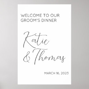 Groom's/Rehearsal Wedding Dinner Welcome Sign