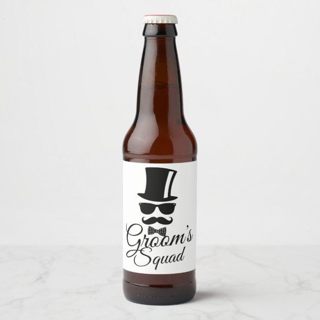 Groom's squad beer bottle label (Front)
