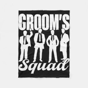 Groom's Squad Team Bride Groom Party Bachelor Fleece Blanket