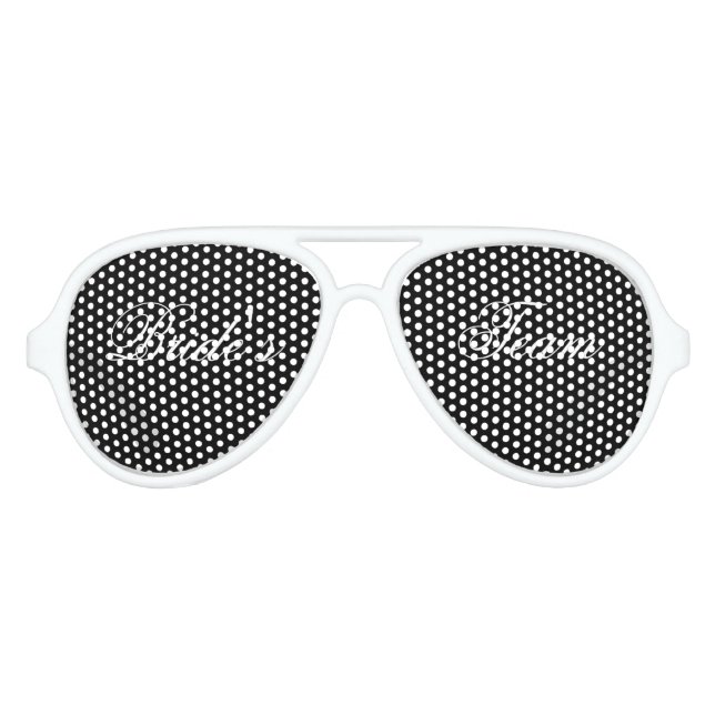 Groom's Team Modern Simple Minimalist Wedding Aviator Sunglasses (Front)