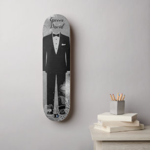 Grooms Tux on Distressed Grey Dd Brand  Skateboard