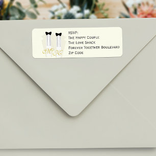 Grooms Tuxedo Wedding RSVP Return Address Labels