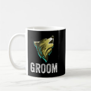 Grooms Wolf Bachelor Wedding Groomsmen Team Party  Coffee Mug