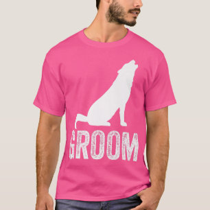 Grooms Wolf Bachelor Wedding Groomsmen Team PartyT T-Shirt