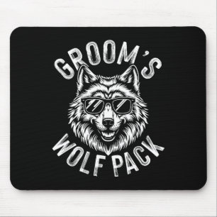 Groom's Wolf Pack Groomsmen Bachelor Party Groom T Mouse Mat