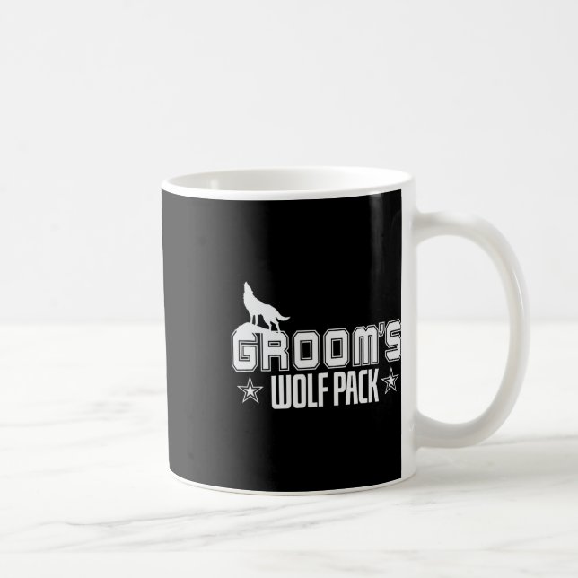 Groom's Wolfpack Men Bachelor Party  Coffee Mug (Right)