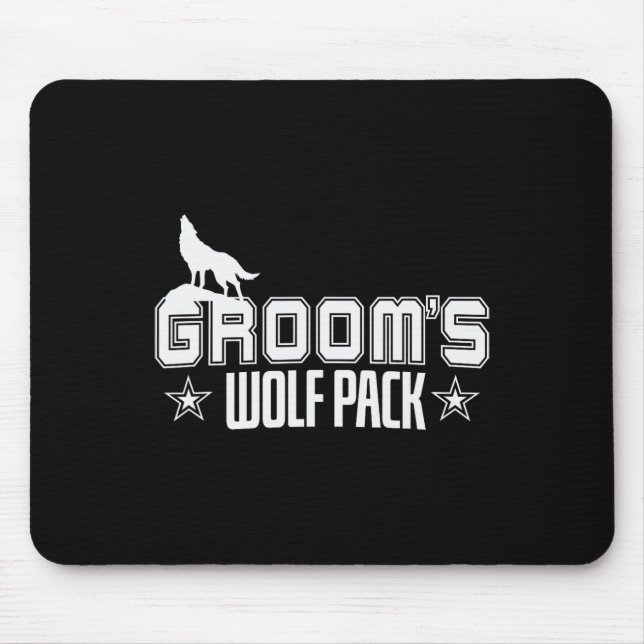 Groom's Wolfpack Men Bachelor Party  Mouse Mat (Front)