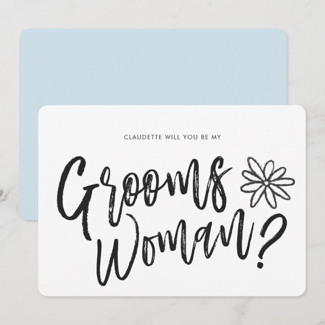 Grooms-woman Wedding Party Request | Invitation (Front/Back)