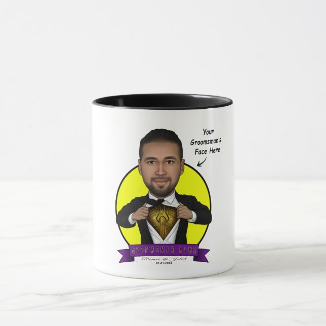 Groomsman/Aquaman Caricature Mug (Center)