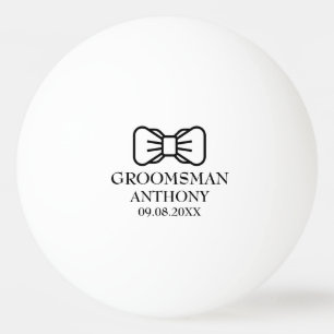 Groomsman Bachelor Party Black Modern Wedding Ping Pong Ball