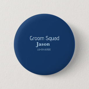 groomsman bachelorette party add name modern simpl 6 cm round badge