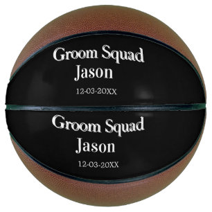 groomsman bachelorette party add name modern simpl basketball