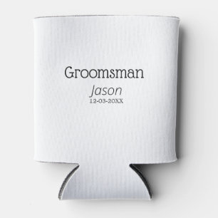 groomsman bachelorette party add name modern simpl can cooler