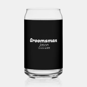 groomsman bachelorette party add name modern simpl can glass