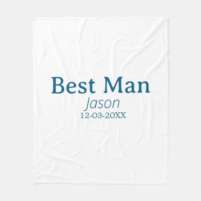 groomsman bachelorette party add name modern simpl fleece blanket (Front)