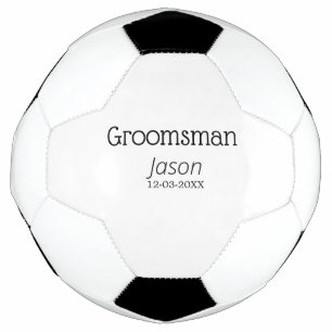 groomsman bachelorette party add name modern simpl football