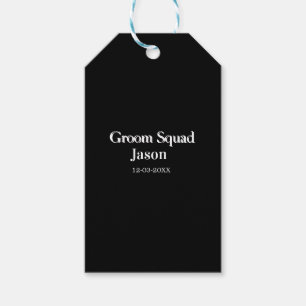 groomsman bachelorette party add name modern simpl gift tags