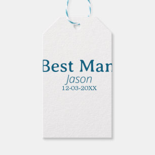 groomsman bachelorette party add name modern simpl gift tags