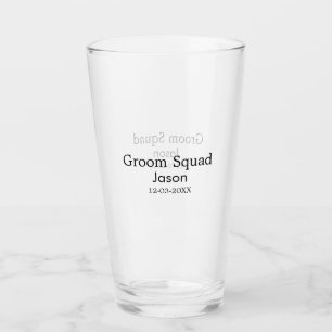 groomsman bachelorette party add name modern simpl glass