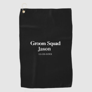 groomsman bachelorette party add name modern simpl golf towel