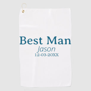 groomsman bachelorette party add name modern simpl golf towel