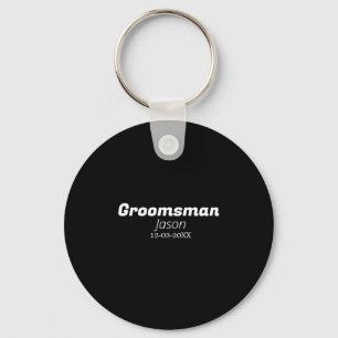groomsman bachelorette party add name modern simpl key ring
