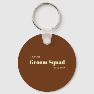 groomsman bachelorette party add name modern simpl key ring