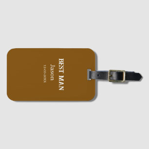 groomsman bachelorette party add name modern simpl luggage tag