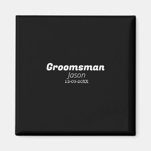groomsman bachelorette party add name modern simpl magnet