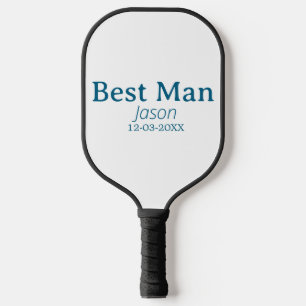 groomsman bachelorette party add name modern simpl pickleball paddle