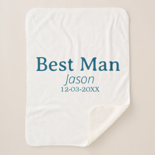 groomsman bachelorette party add name modern simpl sherpa blanket