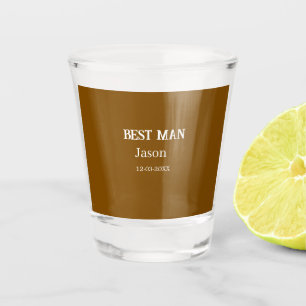 groomsman bachelorette party add name modern simpl shot glass