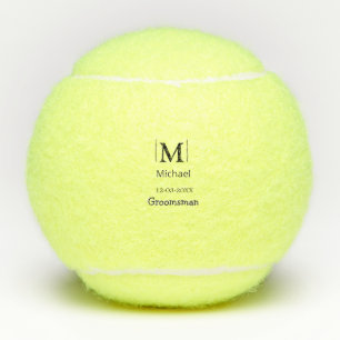 groomsman bachelorette party add name modern simpl tennis balls