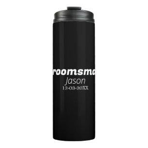 groomsman bachelorette party add name modern simpl thermal tumbler