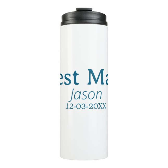 groomsman bachelorette party add name modern simpl thermal tumbler (Front)