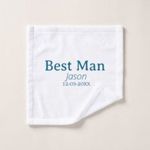 groomsman bachelorette party add name modern simpl wash cloth