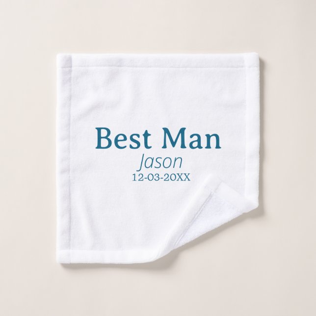 groomsman bachelorette party add name modern simpl wash cloth (Wash Cloth)
