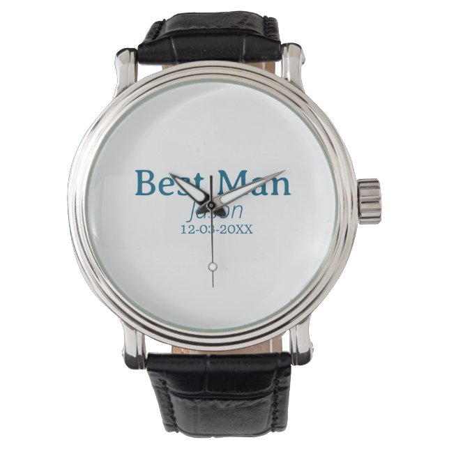 groomsman bachelorette party add name modern simpl watch (Front)
