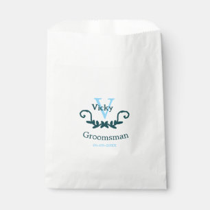 groomsman bachelorette party blue vintage classic  favour bags