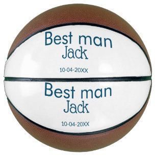 groomsman best man add name text bachelorette basketball