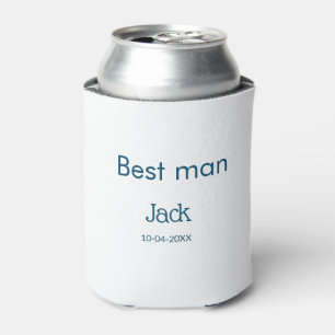 groomsman best man add name text bachelorette can cooler