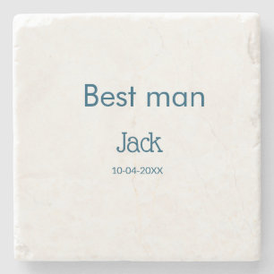 groomsman best man add name text bachelorette stone coaster