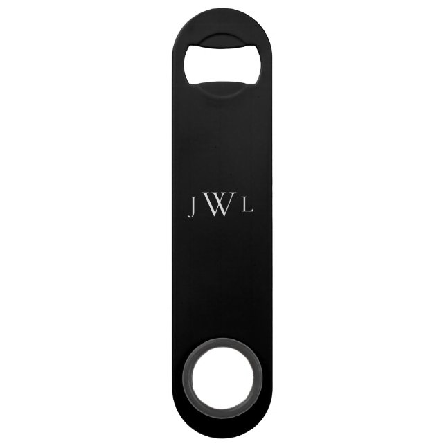Groomsman Black Custom Monogram Name (Front)