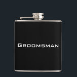 Groomsman Black Flask<br><div class="desc">A Flask is perfect gift idea for Weddings, birthdays or any special occasion. Personalise it with your own text.</div>
