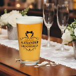 Groomsman Black Tie Glass<br><div class="desc">Wedding Groomsman Black Tie Drinking Glass</div>