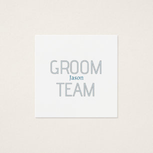groomsman bold groom team grey blue white bachelor
