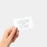 groomsman bold groom team grey blue white bachelor