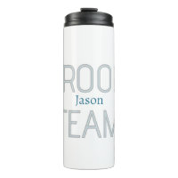 groomsman bold groom team grey blue white bachelor