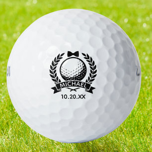 Groomsman Bowtie Best Man Wedding Personalized Golf Balls
